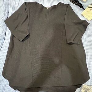 Ann Taylor Classic Black Tunic Top